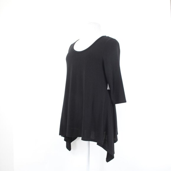 Karen Kane Top $88 Sz 2x Black Asymmetrical Round Neck Polyester Top - Picture 3 of 12